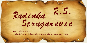 Radinka Strugarević vizit kartica